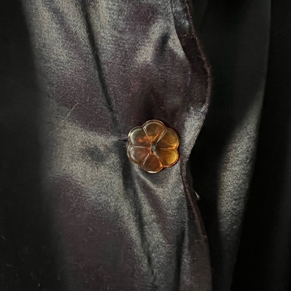 Vintage Albert & Pearl Black Satin Pantsuit 80s 90s Two Piece Lounge Set Pajama - Picture 4 of 13